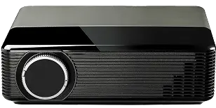 Imagen de un proyector negro.
