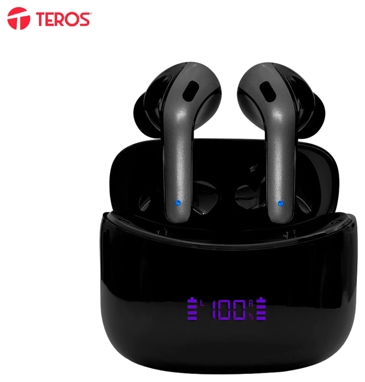 Audífonos TWS TEROS TE-8074N, BT 5.3, USB, Pantalla digital - Imagen 3